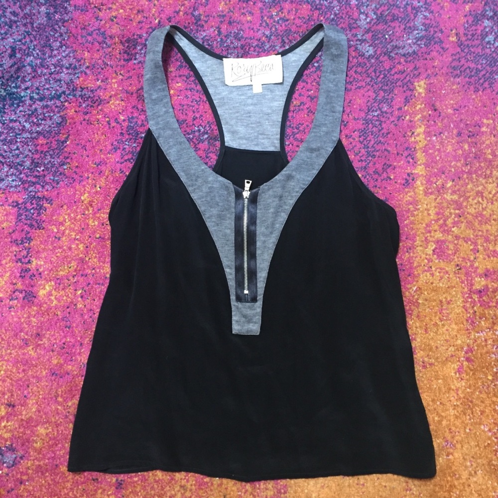 Rory Beca 100% silk racerback top